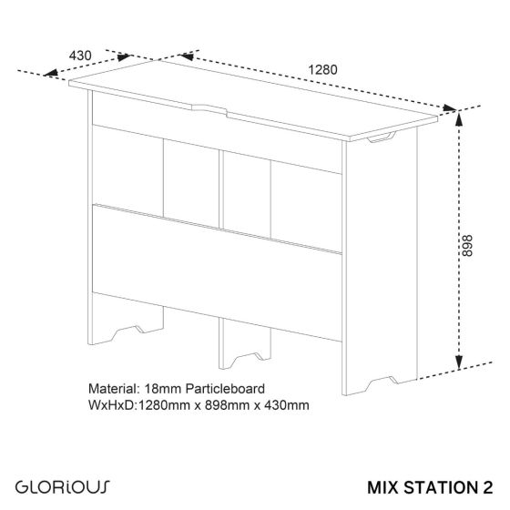 Glorious Mix Station 2 - Dimensions