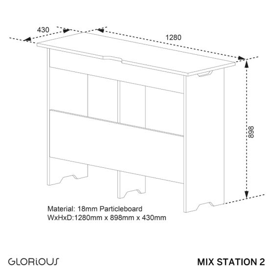 Glorious Mix Station 2 - Dimensions
