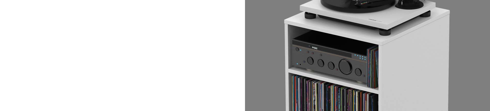 Mobili ed Accessori per Vinili e CD - GLORIOUS - Modular Mix Rack White