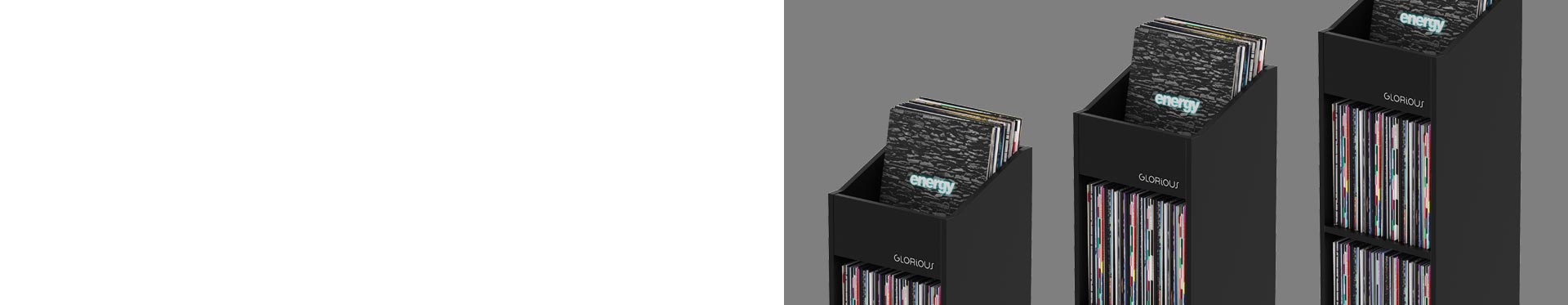 Fun Generation Vinyl Rack Three Black